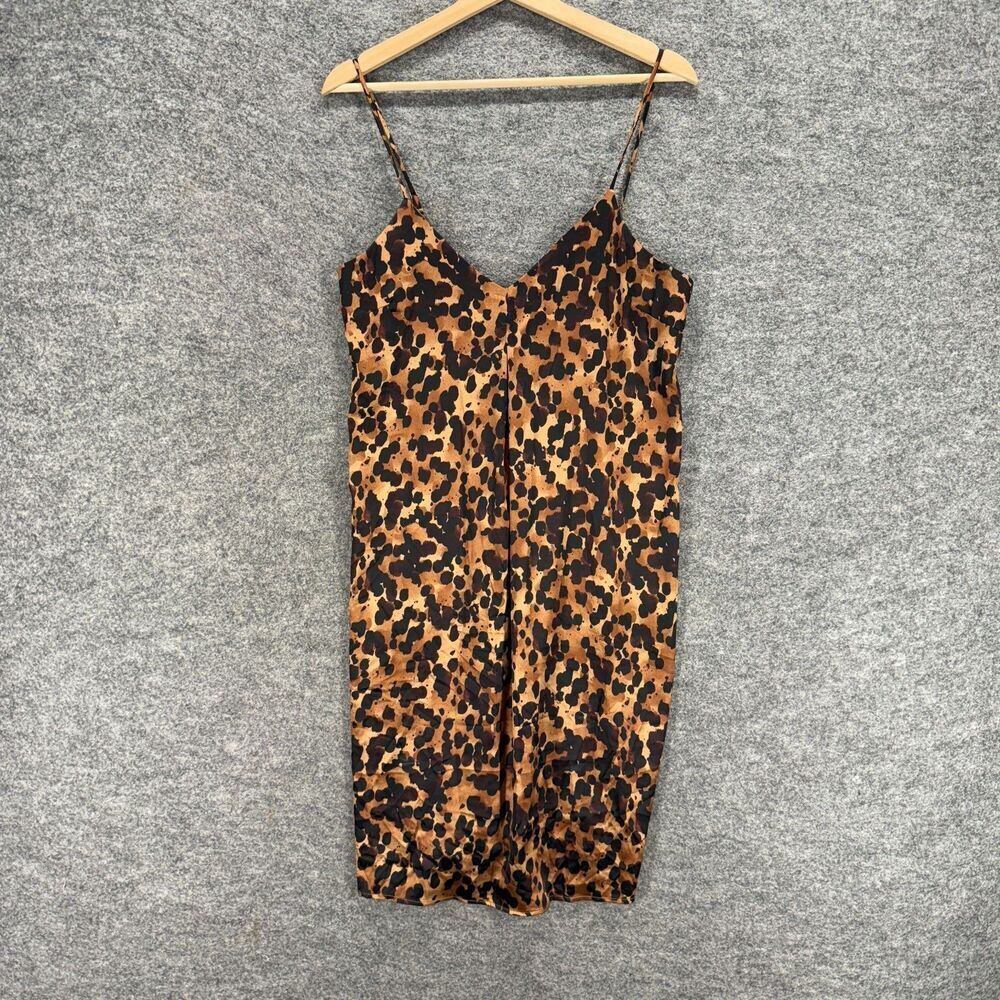 Stars Above Night Gown Women XS Brown Animal Print Sleeveless V-Neck Casual